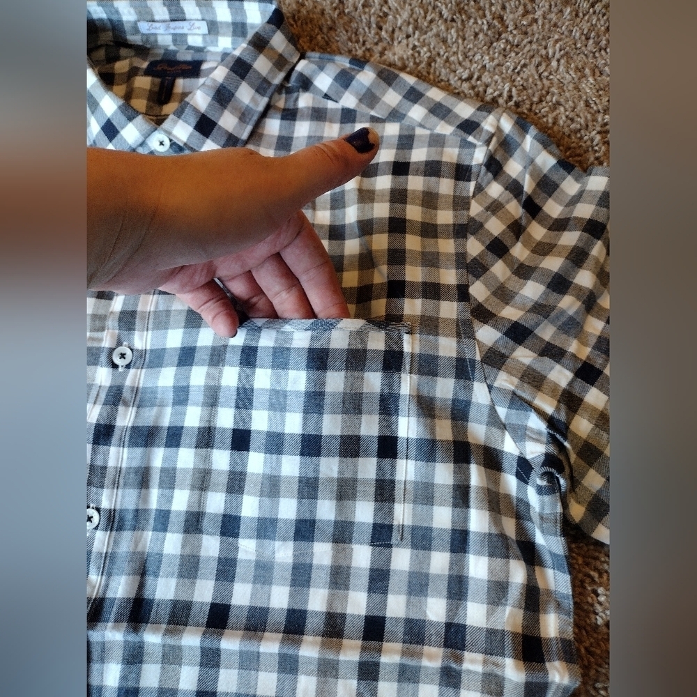 Good Man Brand Button Down Flannel Checkered Shirt Medium NWOT - Picture 8 of 11